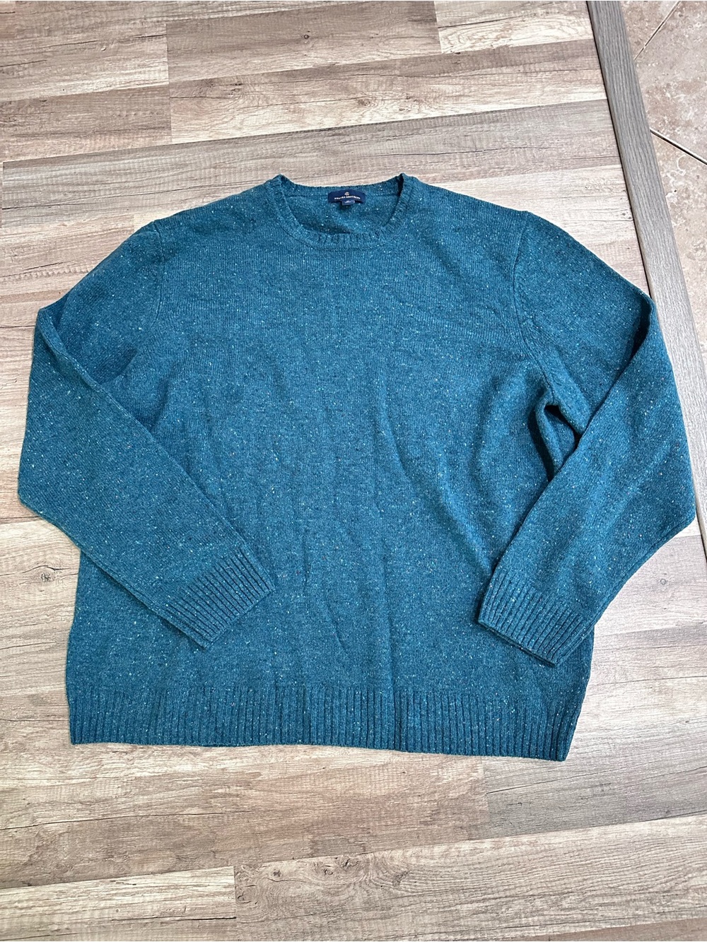 Brooks Brothers Teal 100% Wool Crewneck Sweater